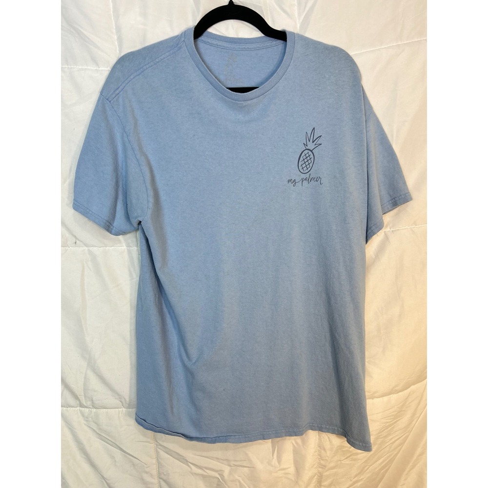 mg palmer blue graphic t shirt sweet tea and sunshine‎ pineapple mason jar tee